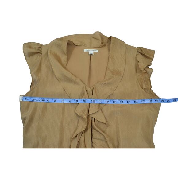 Banana Republic Silk True Wrap Dress 8 Brown - Picture 6 of 7